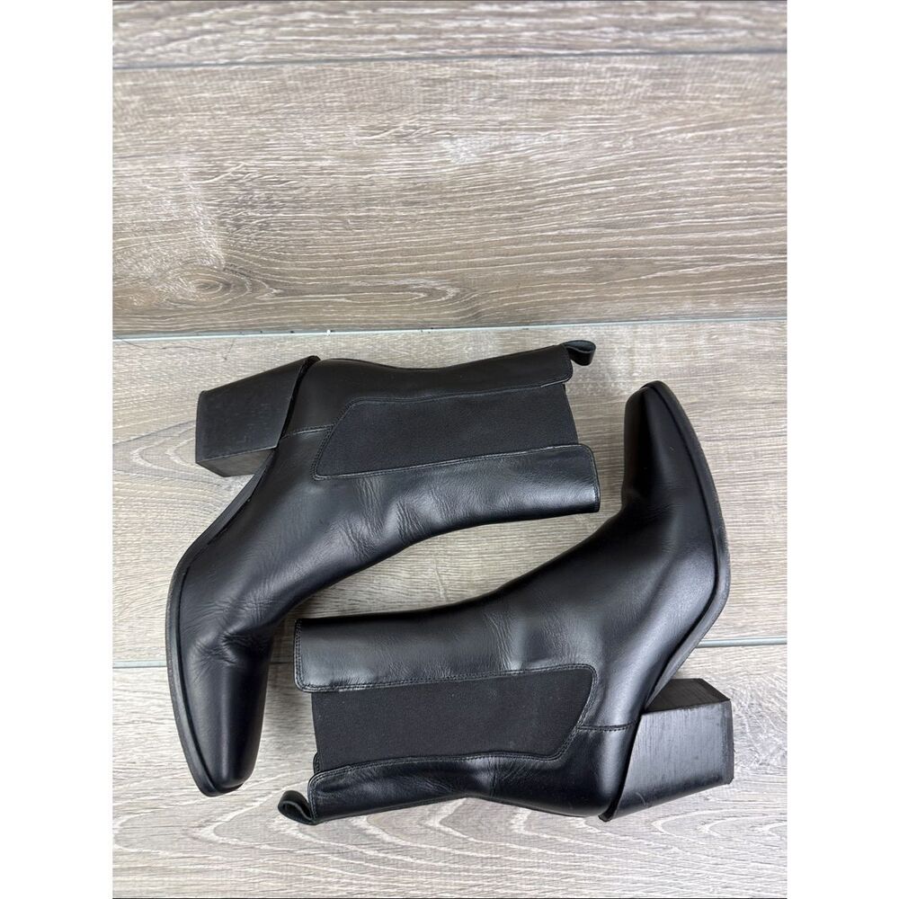 Thursday Boot Co SoHo Women’s S 7 Black Leather 3” Heel Pull On Chelsea Boots - Picture 9 of 11